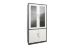 STEEL BOOKSHELF WITH GLASS DOORS & LOCKS - Image 3