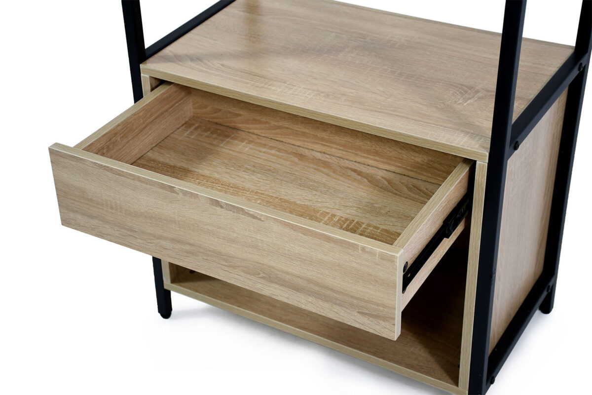 BOOKSHELF WITH DRAWER & IRON FRAME - Image 3