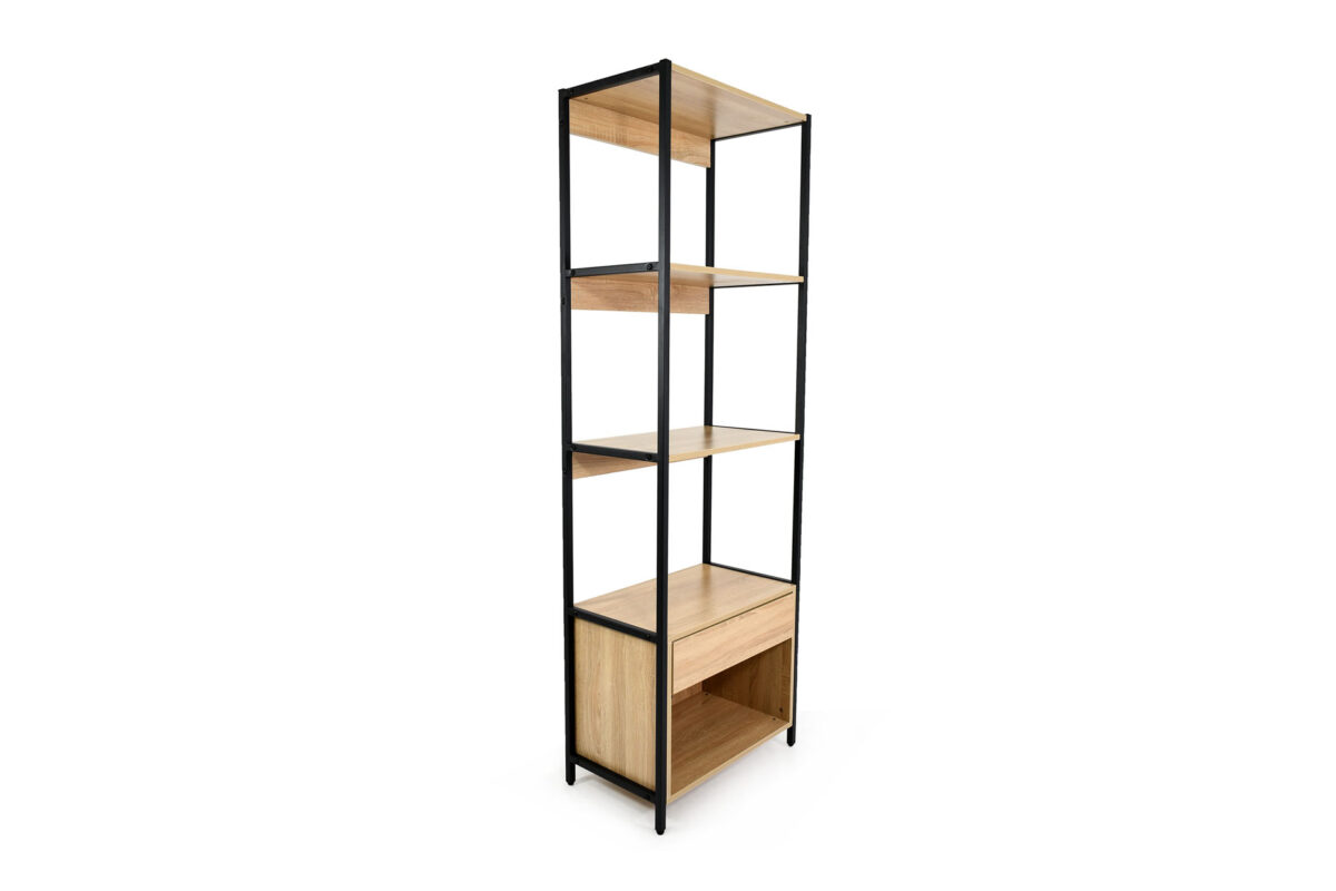 BOOKSHELF WITH DRAWER & IRON FRAME - Image 2