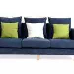 THREE SEAT FABRIC SOFA BLUE WITH 3+3 PILLOWS