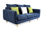 THREE SEAT FABRIC SOFA BLUE WITH 3+3 PILLOWS - Image 2