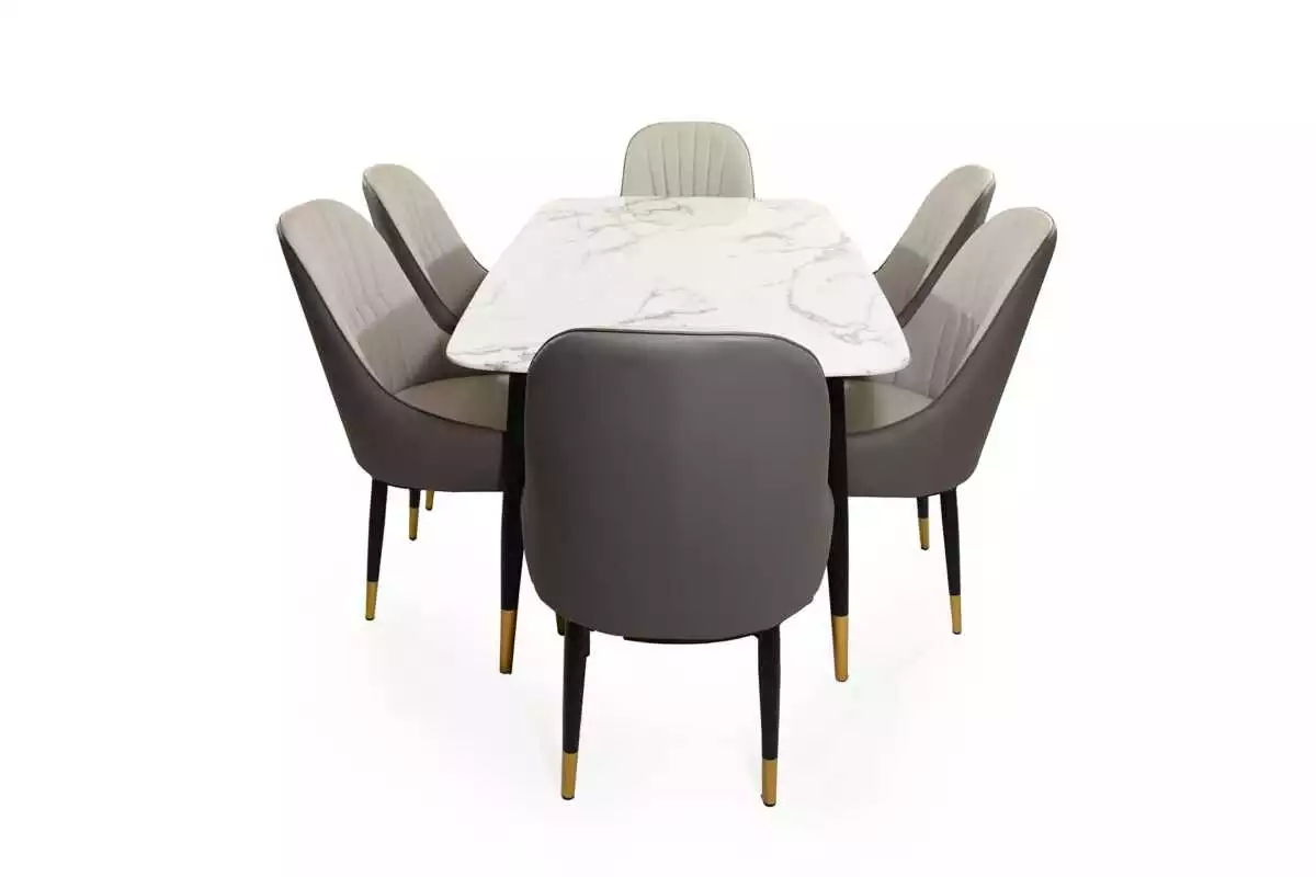 DINING SET WITH 6 CHAIRS - Image 4