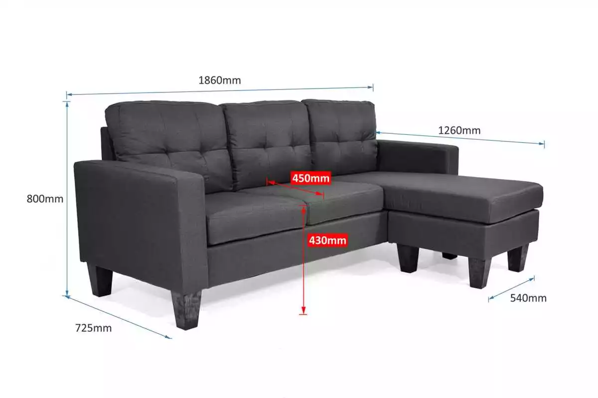 FABRIC L-SHAPE SOFA WITH REVERSIBLE R/L SIDE - Image 18