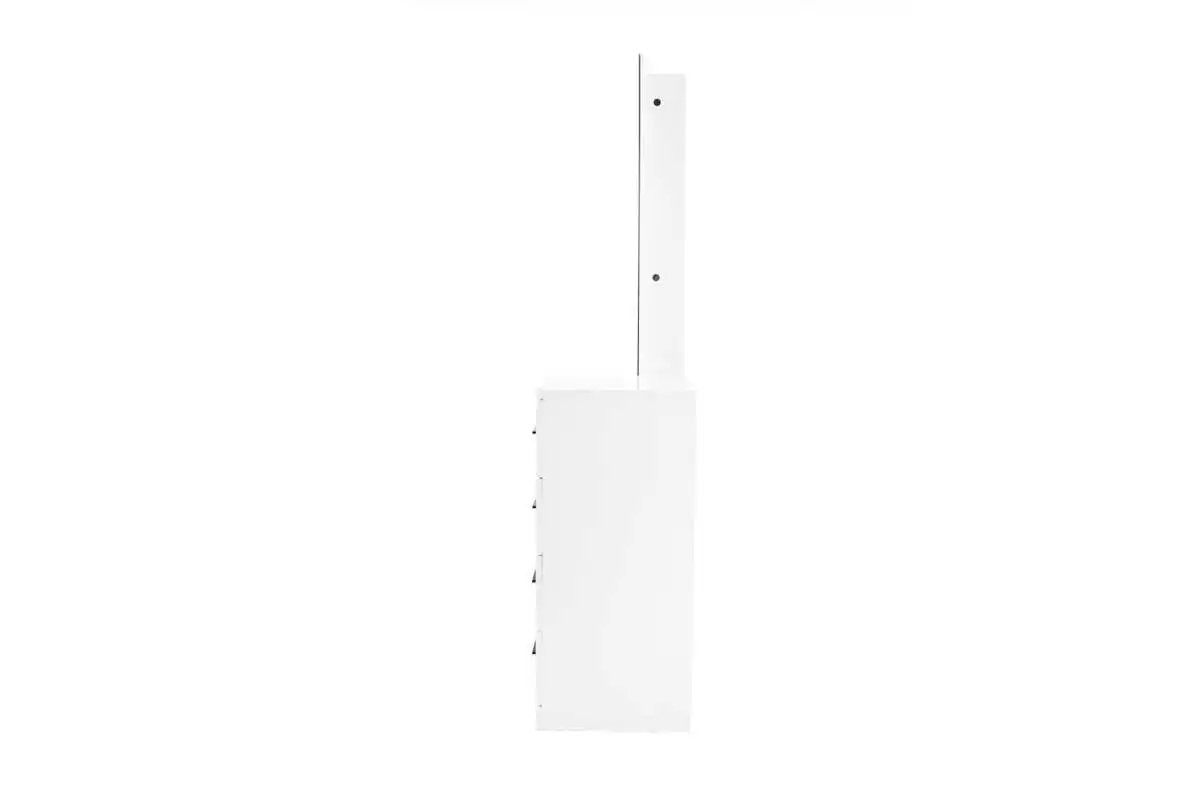 FULL HEIGHT MIRROR W/ CHEST WITH 4 DRAWERS GLOSS WHITE - Image 4