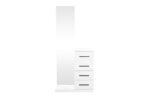 FULL HEIGHT MIRROR W/ CHEST WITH 4 DRAWERS GLOSS WHITE