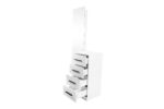 FULL HEIGHT MIRROR W/ CHEST WITH 4 DRAWERS GLOSS WHITE - Image 3
