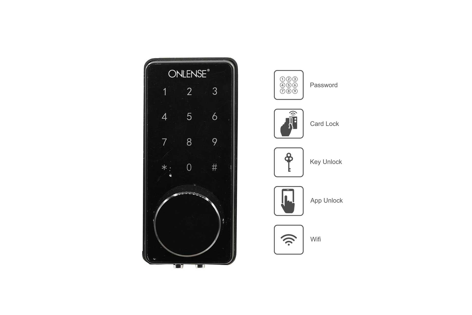 10505 SMART DEADBOLT LOCK PASSWORD + CARD (MIFARE) + TUYA APP - Image 1