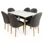 DINING SET WITH 6 CHAIRS