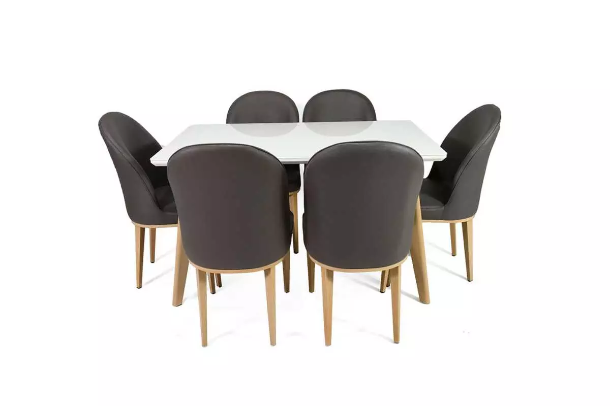 DINING SET WITH 6 CHAIRS - Image 9