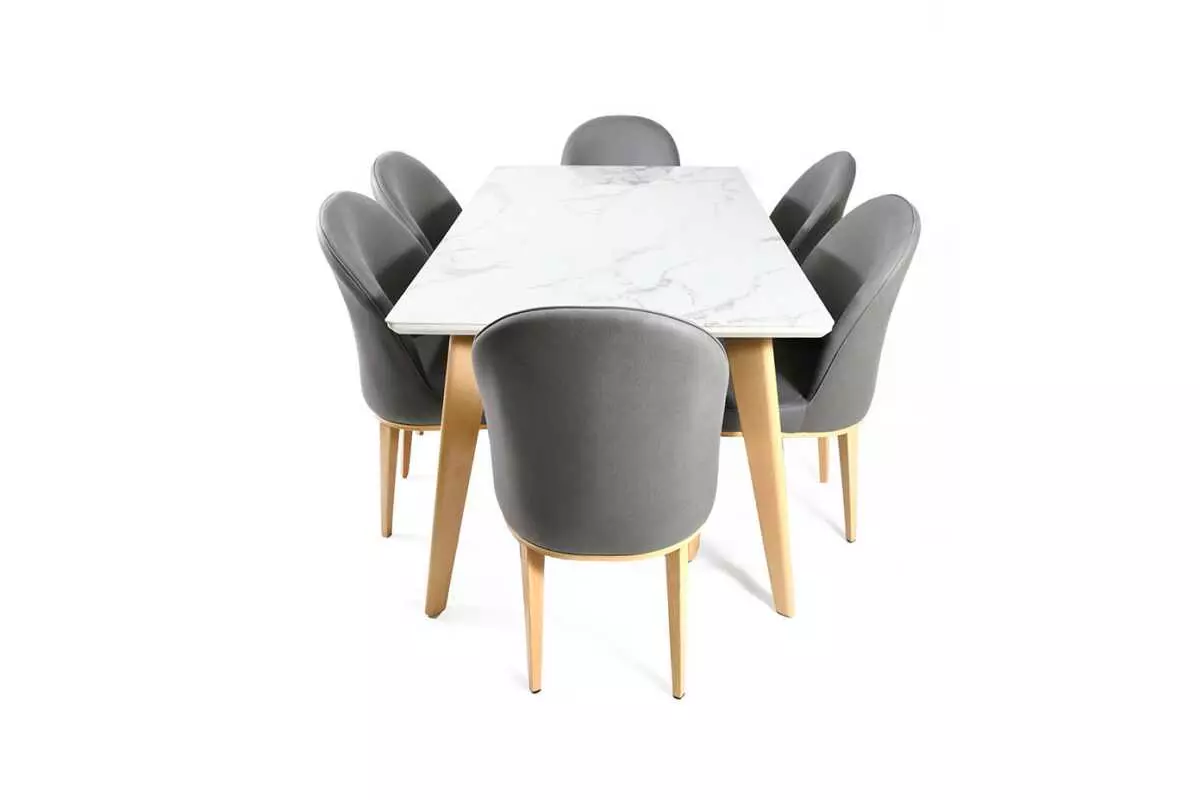 DINING SET WITH 6 CHAIRS - Image 6