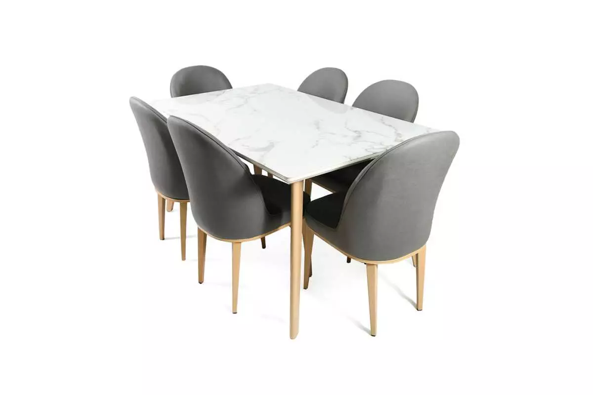 DINING SET WITH 6 CHAIRS - Image 5