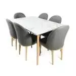 DINING SET WITH 6 CHAIRS