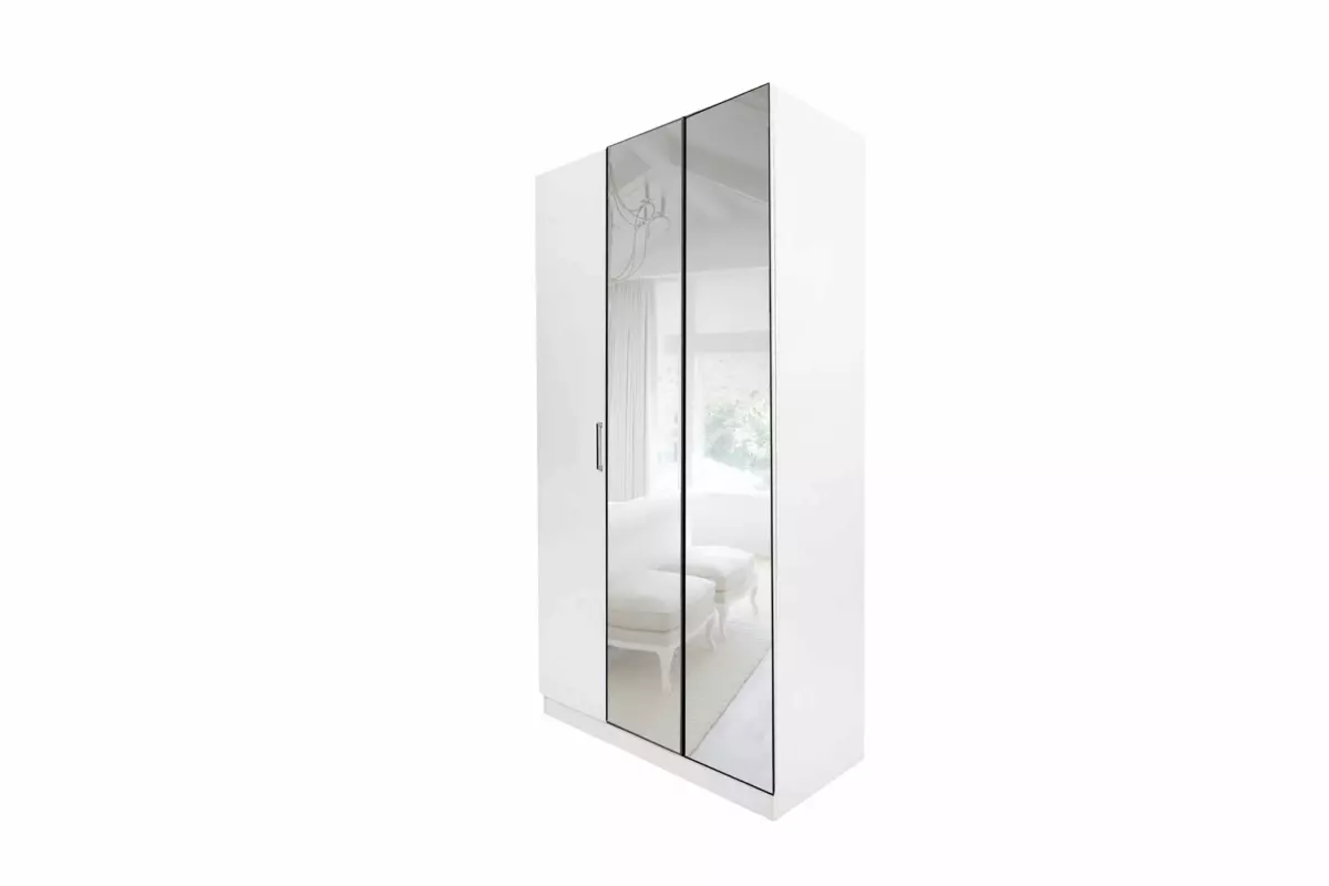 WARDROBE 3 DOOR WHITE WITH/WITHOUT MIRROR - Image 8