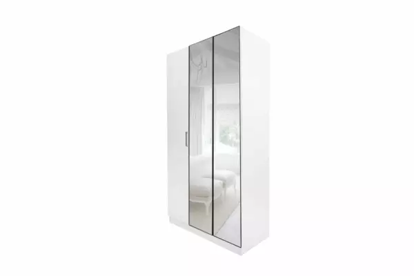 WARDROBE 3 DOOR WHITE WITH/WITHOUT MIRROR