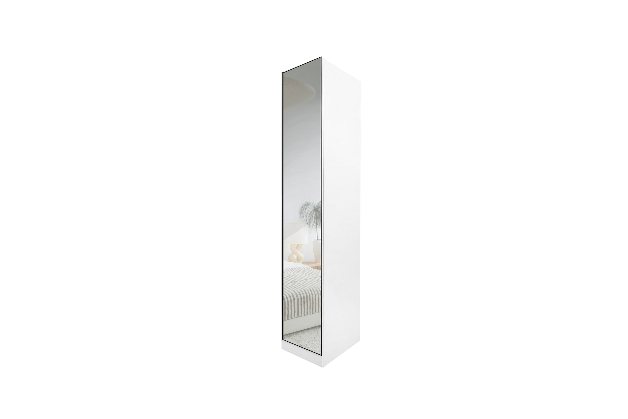 1D mirror view 3 WARDROBE 1 DOOR WITH MIRROR - Image 1