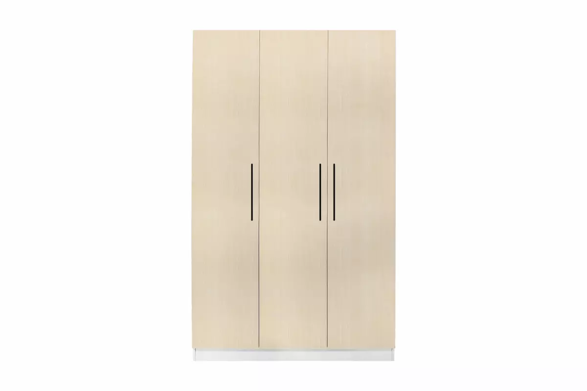 WARDROBE 3 DOOR LIGHT BROWN WITH/WITHOUT MIRROR AKAMU - Image 3