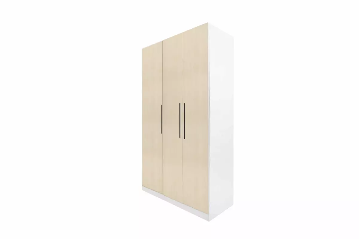 WARDROBE 3 DOOR LIGHT BROWN WITH/WITHOUT MIRROR AKAMU - Image 8