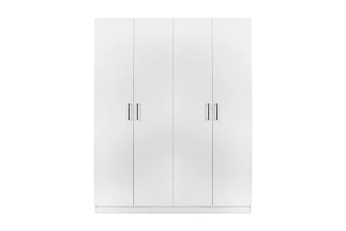 WARDROBE 4 DOOR WHITE WITH/WITHOUT MIRROR AKAMU - Image 5
