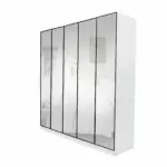 WARDROBE 5 DOOR FULL MIRROR AKAMU