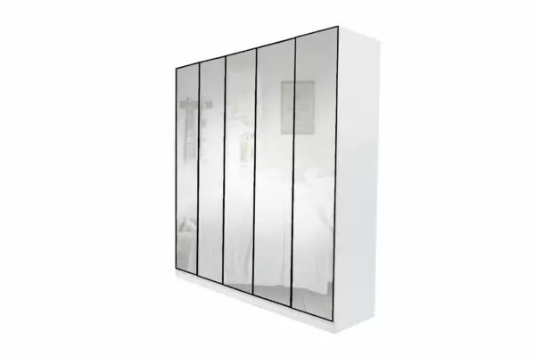 WARDROBE 5 DOOR FULL MIRROR AKAMU