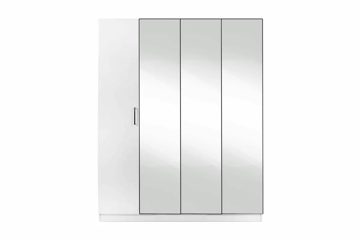 WARDROBE 4 DOOR WHITE WITH/WITHOUT MIRROR AKAMU - Image 7