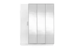 WARDROBE 4 DOOR WHITE WITH/WITHOUT MIRROR AKAMU - Image 7