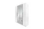 WARDROBE 4 DOOR WHITE WITH/WITHOUT MIRROR AKAMU
