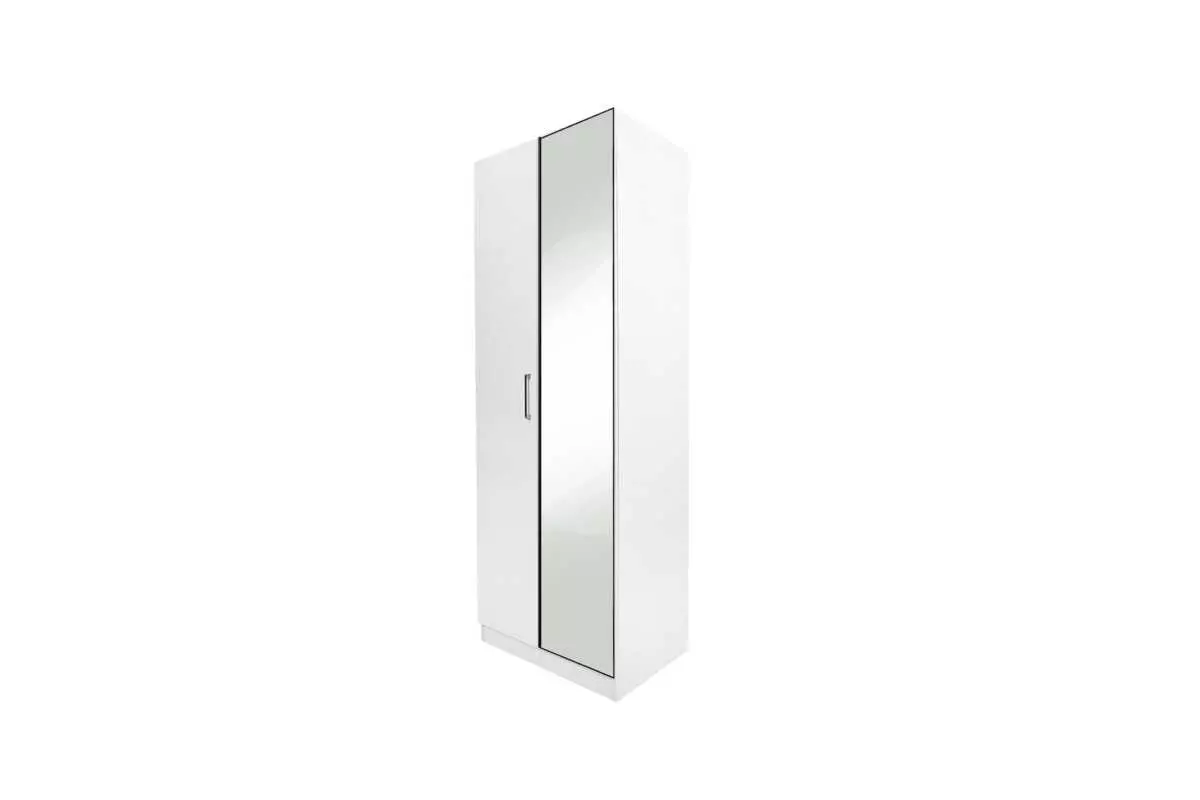 WARDROBE 2 DOOR WHITE WITH/WITHOUT MIRROR - Image 5