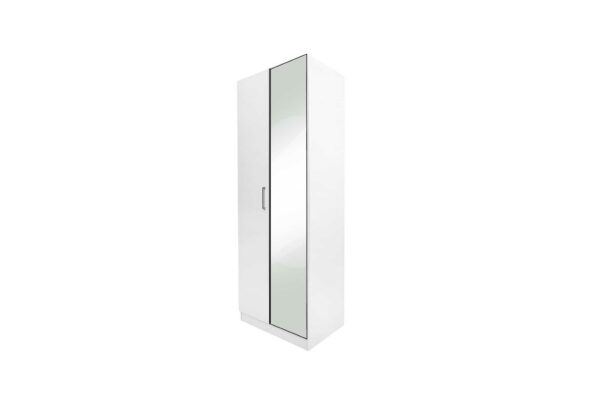 WARDROBE 2 DOOR WHITE WITH/WITHOUT MIRROR