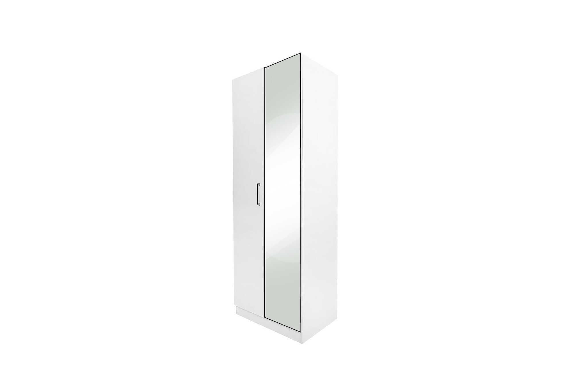 white sample (4) WARDROBE 2 DOOR WHITE WITH/WITHOUT MIRROR - Image 1