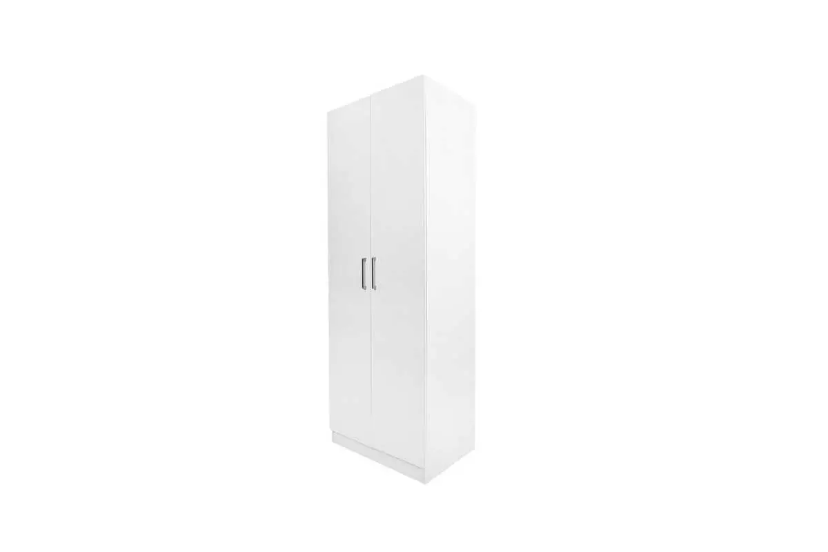 WARDROBE 2 DOOR WHITE WITH/WITHOUT MIRROR - Image 4
