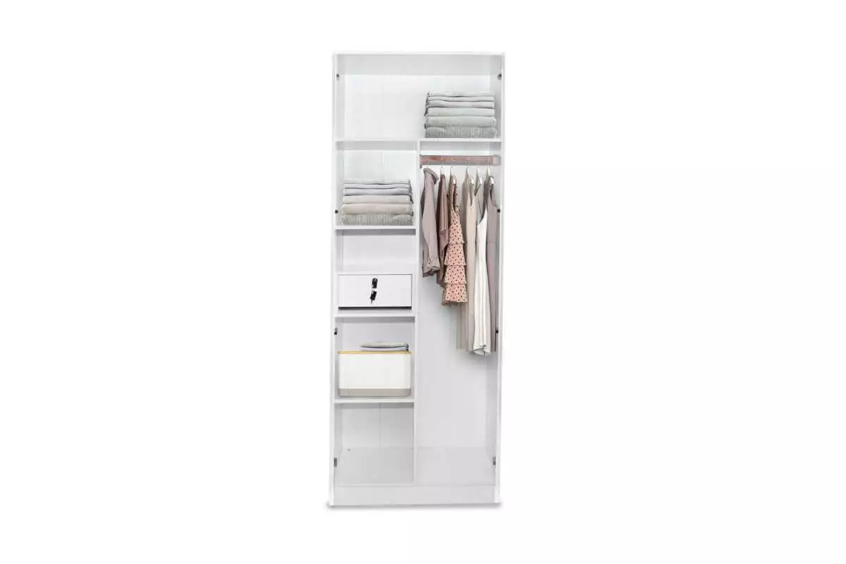 WARDROBE 2 DOOR FULL MIRROR AKAMU - Image 2