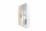 WARDROBE 3 DOOR LIGHT BROWN WITH/WITHOUT MIRROR AKAMU