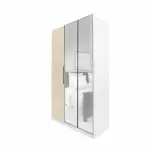 WARDROBE 3 DOOR LIGHT BROWN WITH/WITHOUT MIRROR AKAMU