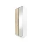 WARDROBE 2 DOOR LIGHT BROWN WITH/WITHOUT MIRROR