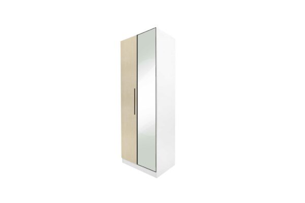 WARDROBE 2 DOOR LIGHT BROWN WITH/WITHOUT MIRROR