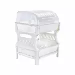 2-TIER DISH DRAINER WITH COVER
