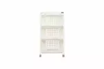 3 TIER PLASTIC SHELVES WITH WHEELS