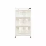 3 TIER PLASTIC SHELVES WITH WHEELS