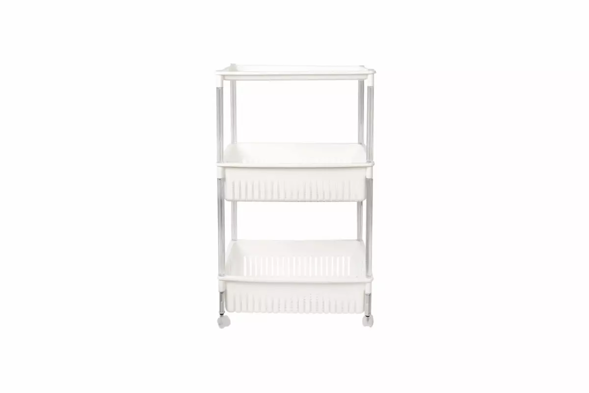 3-TIER SHELVING UNIT WITH WHEELS - Image 2