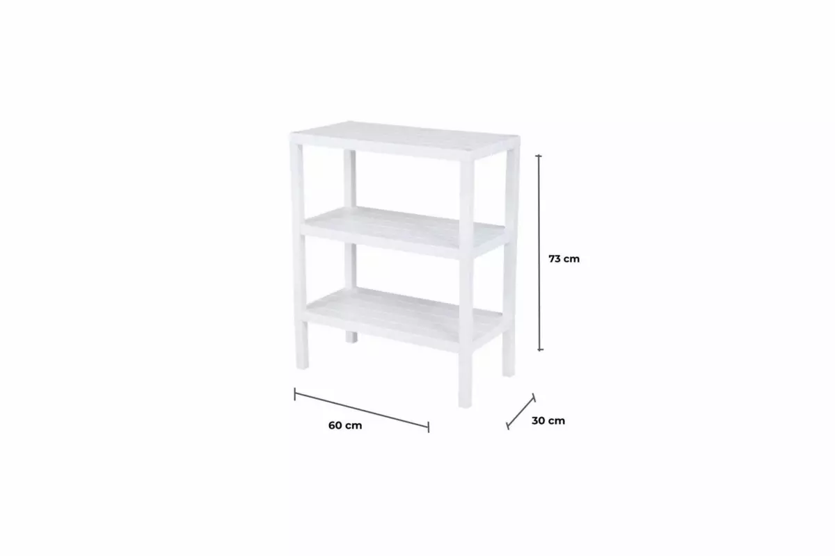 3-TIER PLASTIC SHELVING UNIT - Image 4