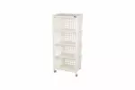 4 TIER PLASTIC SHELVES WITH WHEELS