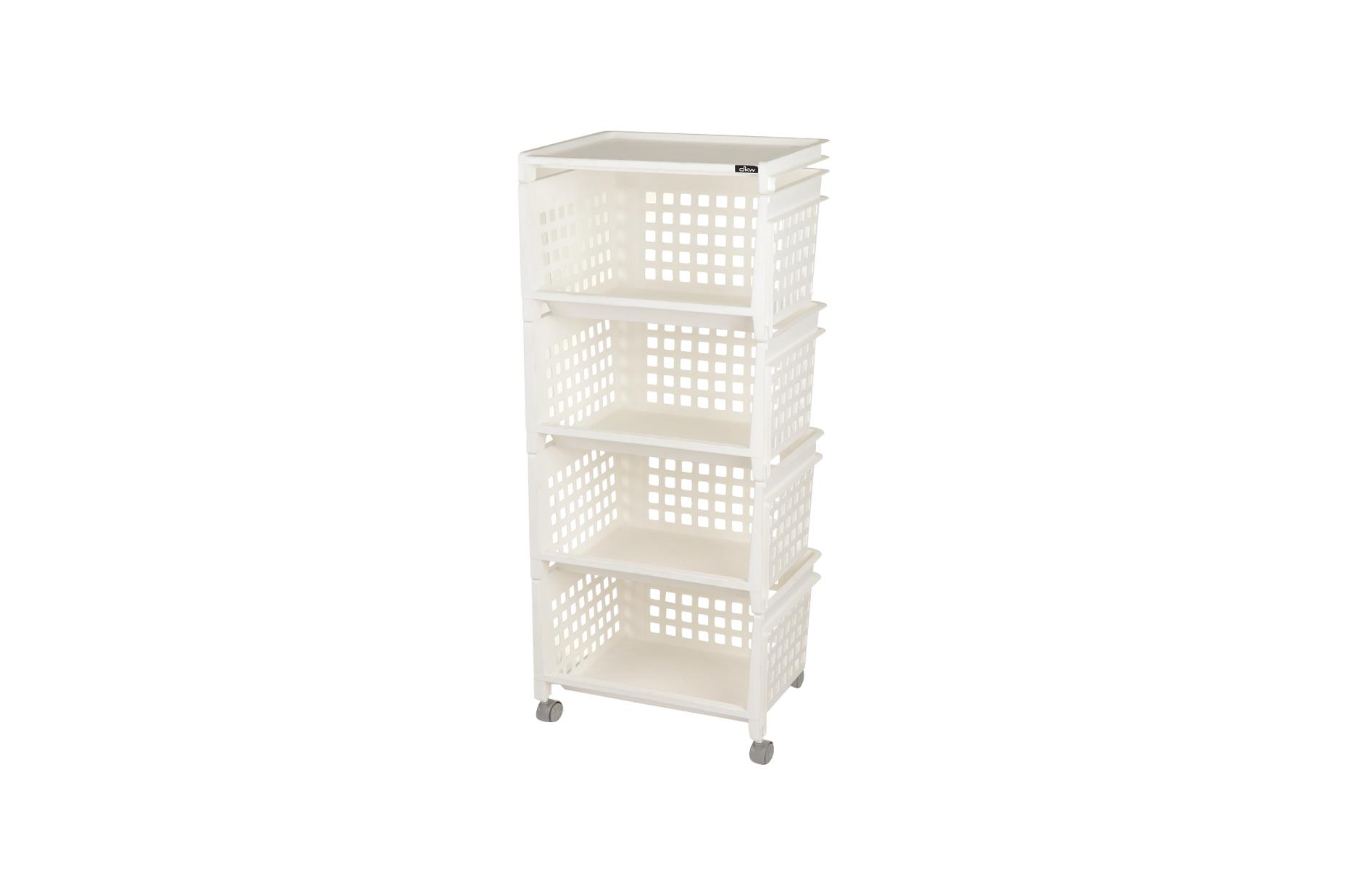 5241 4 TIER PLASTIC SHELVES WITH WHEELS - Image 1