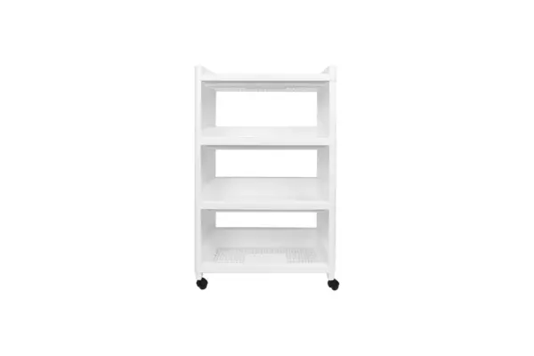 4-TIER SHELVING UNIT WITH WHEELS
