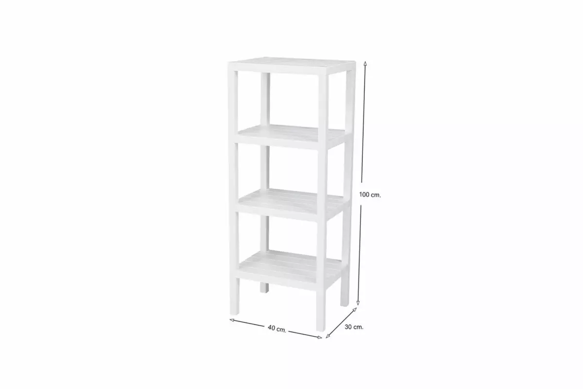 4-TIER PLASTIC SHELVING UNIT - Image 3
