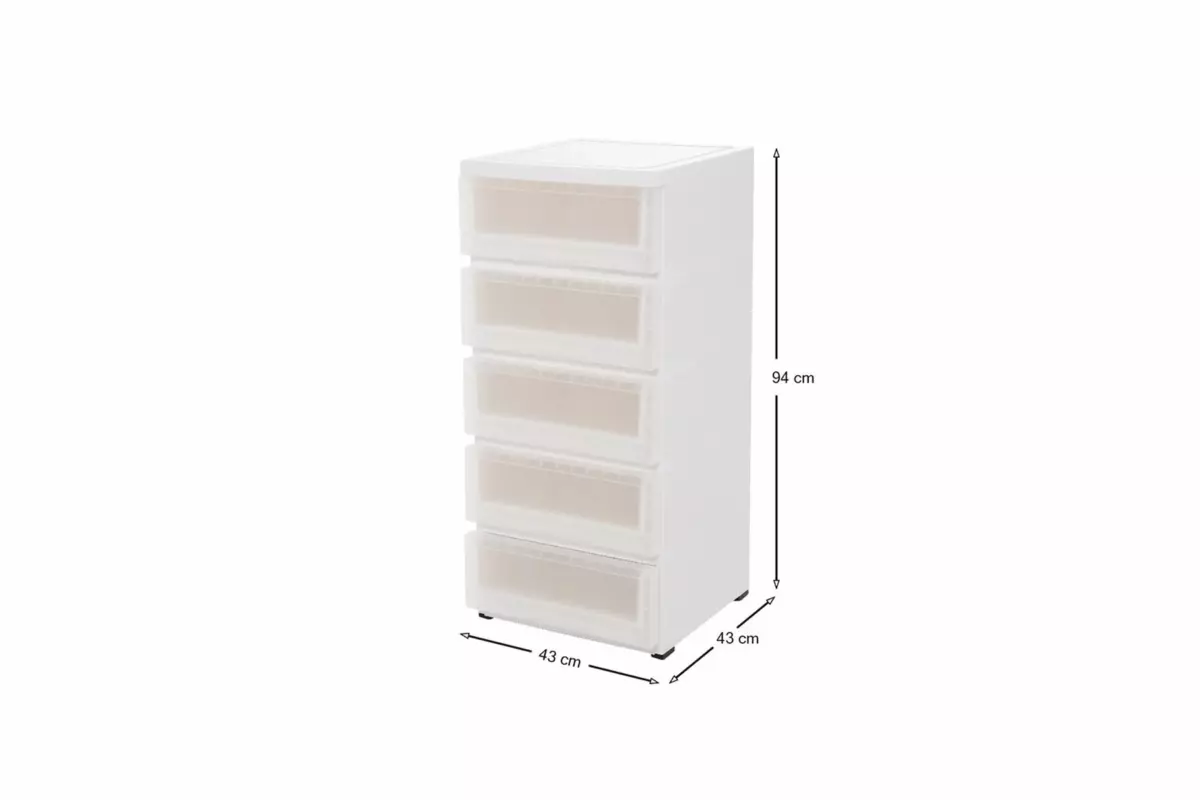 5 DRAWER CABINET WITH WHEELS - Image 3