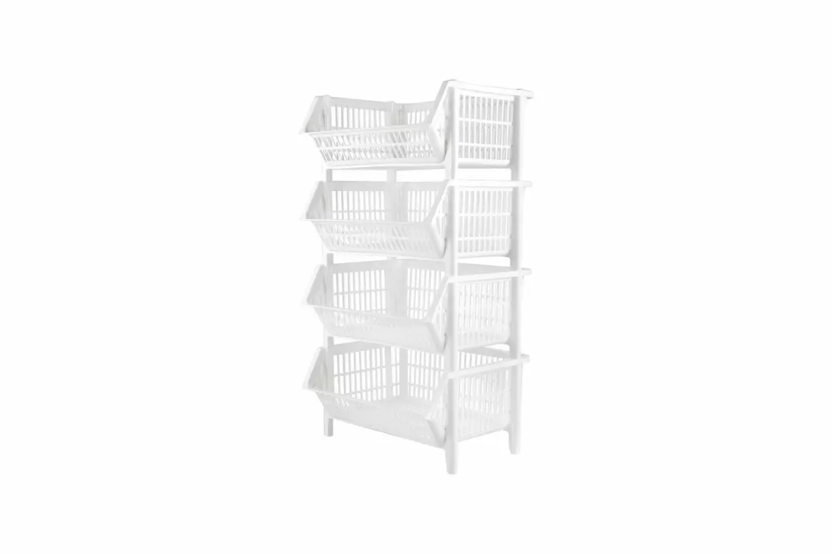 4-TIER BASKET SHELVING UNIT - Image 5
