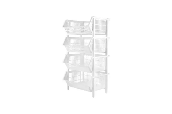 4-TIER BASKET SHELVING UNIT
