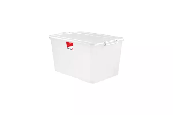 STORAGE BOX WITH LID AND WHEELS 66L