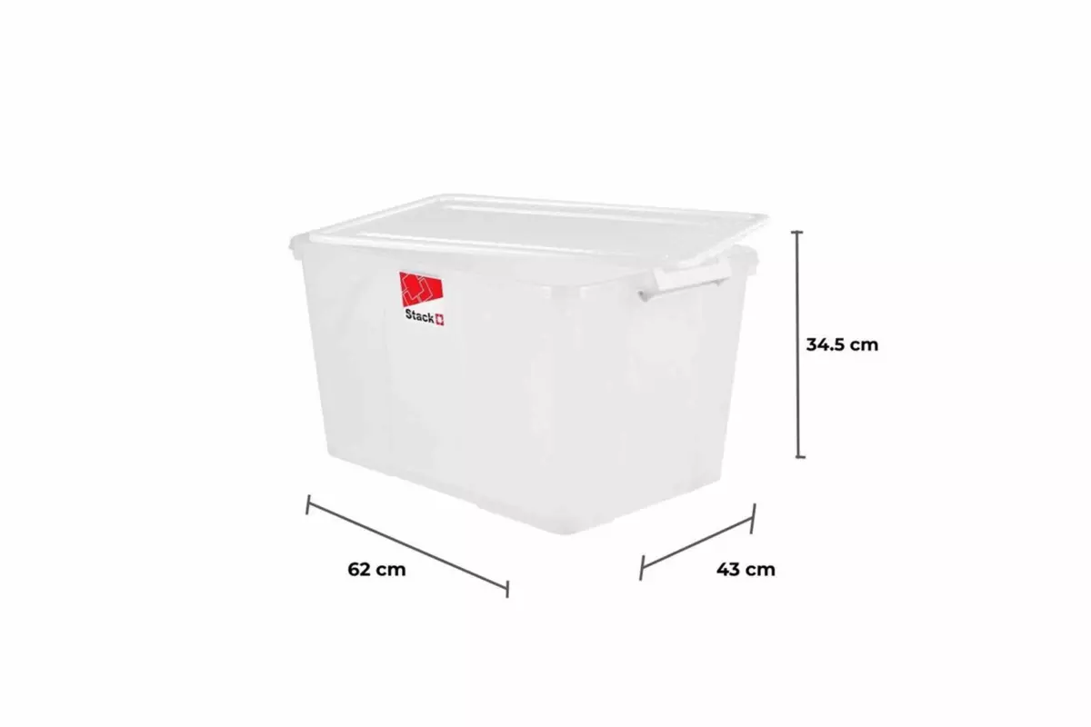 STORAGE BOX WITH LID AND WHEELS 66L - Image 3